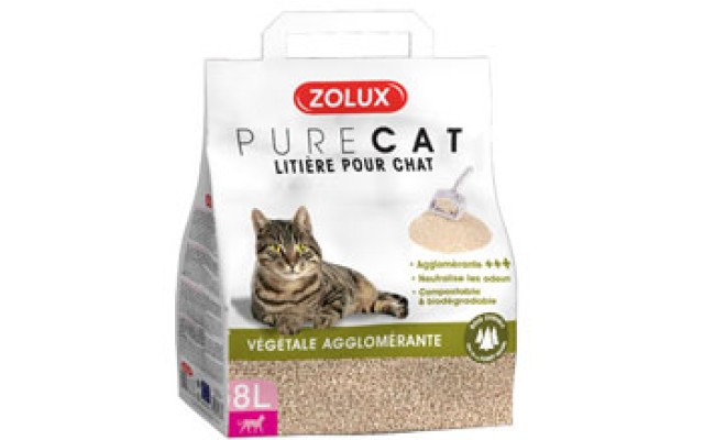 Plantaardige, klontervormende kattenbakvulling Purecat ref. 476 316