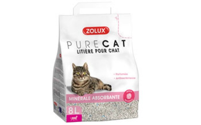 Absorberende geparfumeerde antibacteriële kattenbakvulling Purecat ref. 476 313