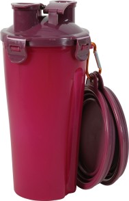 2-in-1 waterfles met voerbakken