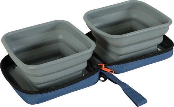 Opvouwbare voerbak voor onderweg